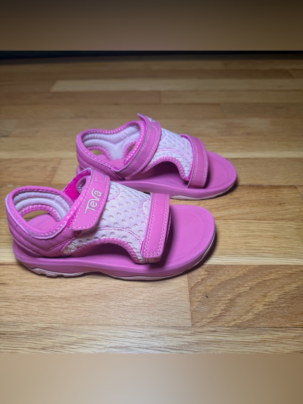 Teva Kids Pink Hook-and-Loop Sport Sandals